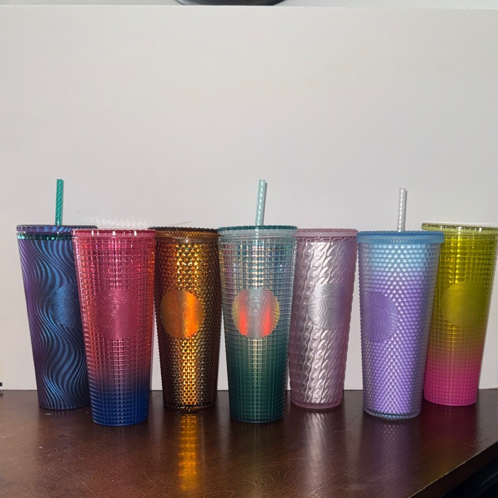 Colorful Textured Tumblers Set